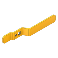 MODULAR SOLUTIONS HANDLE PART<br>EGRESS SAFETY HANDLE WITH INTEGRATED CAM LATCH (-5 OFFSET)